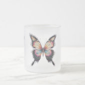 Kleurrijke vlinder Frosted Glass Mok (Center)