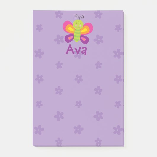 Kleurrijke vlinder gepersonaliseerde post-it notit post-it® notes (Voorkant)