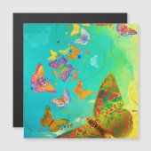 , kleurrijke vlinder Gold Waterverf (Voorkant / Achterkant)