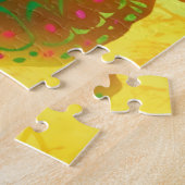 , kleurrijke vlinder Gold Waterverf Legpuzzel (Zijkant)