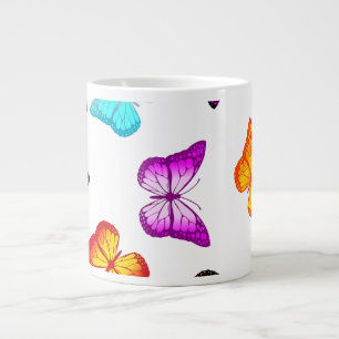 Kleurrijke vlinder grote koffiekop
