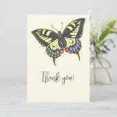 kleurrijke vlinder Hartelijk dank Kaart (Staand voorkant)