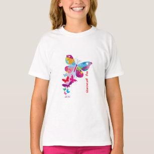 Kleurrijke vlinder kinder t-shirts