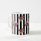 Kleurrijke vlinder koffiemok (Voorkant links)