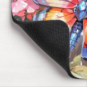 Kleurrijke  vlinder kunst muismat (Hoek)