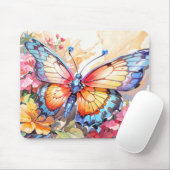 Kleurrijke  vlinder kunst muismat (Met muis)