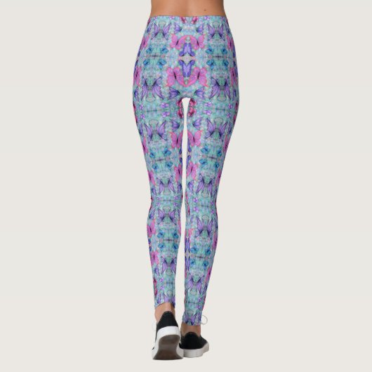 Kleurrijke vlinder Leggings Vlinders vliegen (Achterkant)