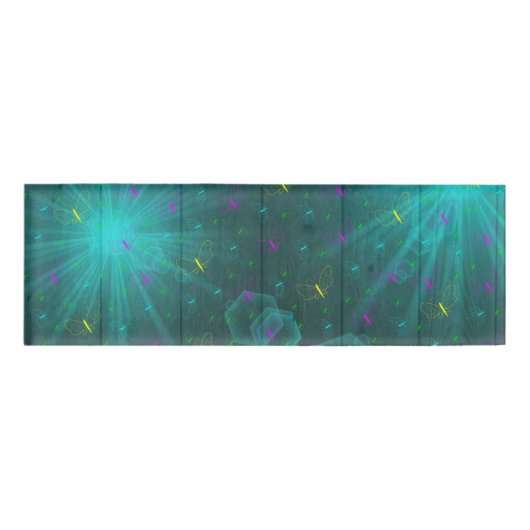 kleurrijke vlinder naambadge (Voorkant)