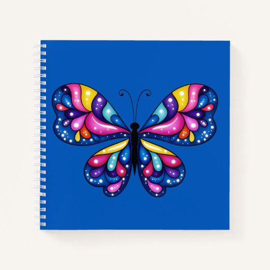 Kleurrijke Vlinder Notitieboek (Voorkant)