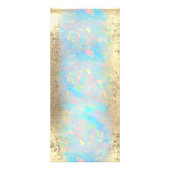 Kleurrijke vlinder op Faux Gold folie Rackkaart Reclamekaart (Achterkant)