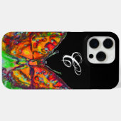 KLEURRIJKE VLINDER ROOD GOUD GEEL MONOGRAM Zwart Case-Mate iPhone Case (Achterkant (horizontaal))