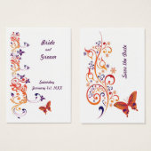 Kleurrijke Vlinder Save the Date for Weddings Visitekaartje (Voorkant /achterkant)