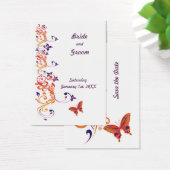 Kleurrijke Vlinder Save the Date for Weddings Visitekaartje (Bureau)
