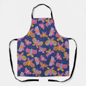 kleurrijke vlinder schort (Voorkant)