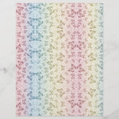 Kleurrijke Vlinder Scrapbook Pagina's Briefpapier (Voorkant)