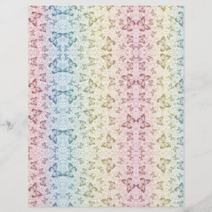 Kleurrijke Vlinder Scrapbook Pagina's Briefpapier