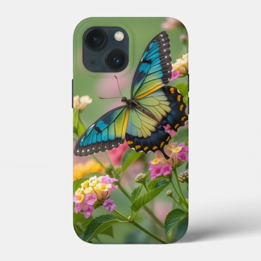 Kleurrijke Vlinder Stevige Apple iPhone 13 mini Ho Case-Mate iPhone Case (Achterkant)