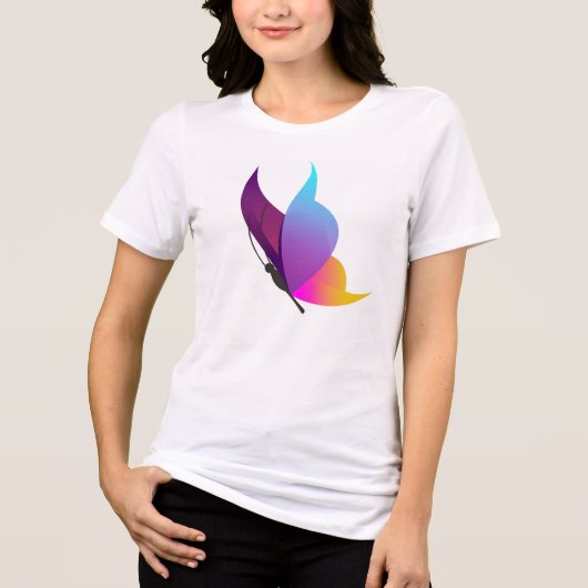 "Kleurrijke vlinder" T-shirt (Voorkant)