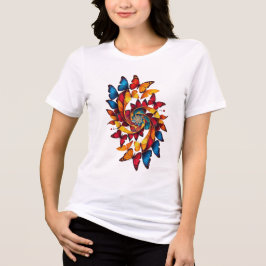 Kleurrijke Vlinder T-shirts voor Haar