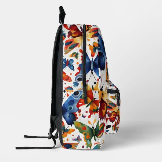 Kleurrijke Vlinder tekening Bedrukte Rugzak (Links)