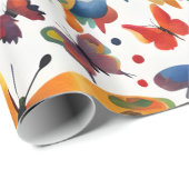 Kleurrijke Vlinder tekening Cadeaupapier (Rol Hoek)