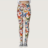 Kleurrijke Vlinder tekening Leggings (Voorkant)