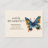 Kleurrijke Vlinder tekening Visitekaartje (Voorkant)