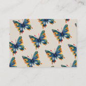 Kleurrijke Vlinder tekening Visitekaartje (Achterkant)