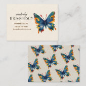 Kleurrijke Vlinder tekening Visitekaartje (Voorkant / Achterkant)