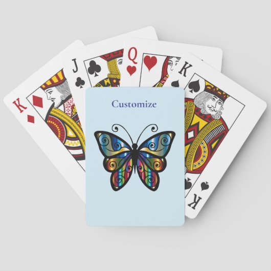 Kleurrijke vlinder Thunder_Cove Pokerkaarten (Achterkant)