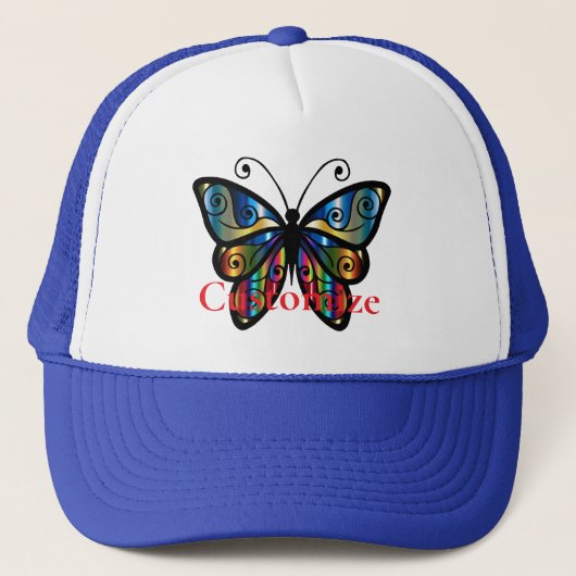 Kleurrijke Vlinder Thunder_Cove Trucker Pet (Voorkant)