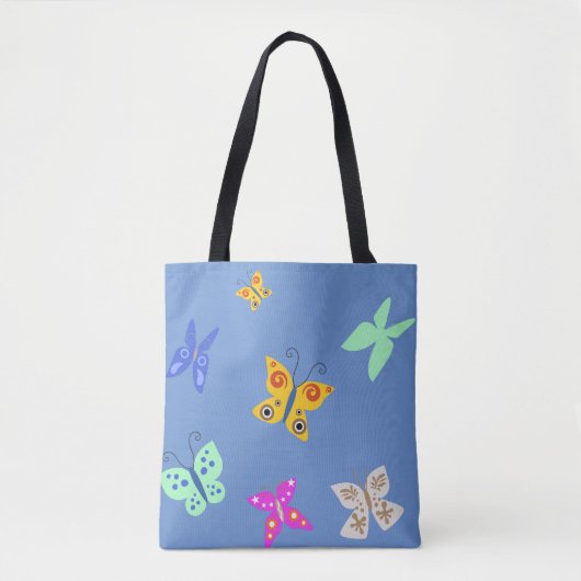 Kleurrijke Vlinder Tote Bag (Voorkant)