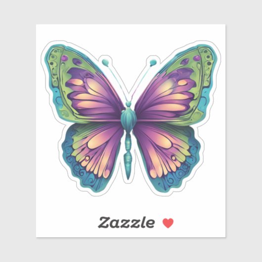 Kleurrijke Vlinder Waterdicht Sticker (Vel)