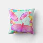 Kleurrijke vlinderbloemige droom kussen (Achterkant)