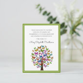 Kleurrijke vlinderboom | Foto Begrafenis Dank u Bedankkaart (Staand voorkant)