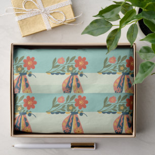 Kleurrijke vlinderdecoratie met bloemmotieven tissuepapier