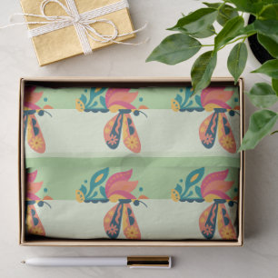 Kleurrijke vlinderdecoratie met bloemmotieven tissuepapier