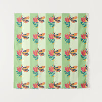 Kleurrijke vlinderdecoratie met bloemmotieven