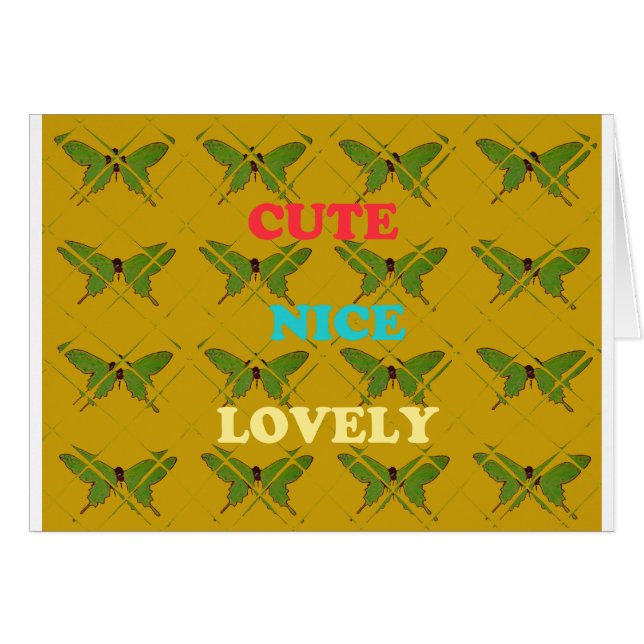 Kleurrijke vlinderdecoratie: Schattige, mooi en mo (Voorkant Horizontaal)