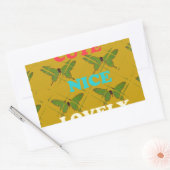 Kleurrijke vlinderdecoratie: Schattige, mooi en mo Rechthoekige Sticker (Envelop)