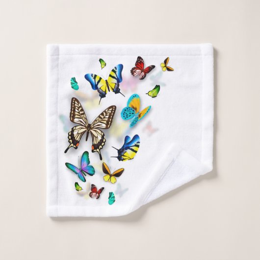 Kleurrijke vlinderdoekset bad handdoek (Wasdoekje)