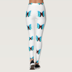 Kleurrijke vlinderdruk leggings