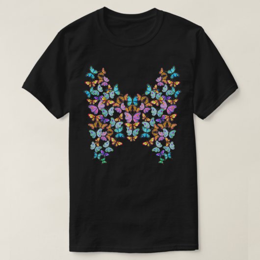 Kleurrijke vlinderendomologie snijvlinders t-shirt (Design voorkant)