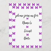 kleurrijke vlinderfeest ELKE EVENT Uitnodiging (Voorkant / Achterkant)