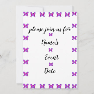 kleurrijke vlinderfeest ELKE EVENT Uitnodiging