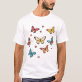 Kleurrijke vlinderflutter - Waterverf vlinder T-shirt (Voorkant)