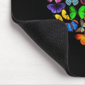 Kleurrijke vlinderhart vlinders houden van Valenti Muismat (Hoek)