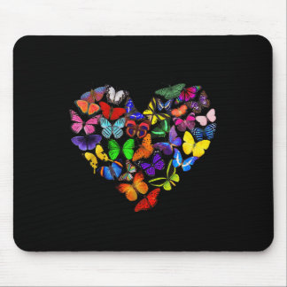 Kleurrijke vlinderhart vlinders houden van Valenti Muismat