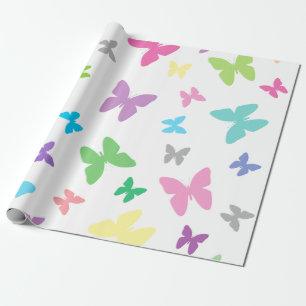 Kleurrijke vlinderkunst cadeaupapier