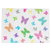 Kleurrijke vlinderkunst groot cadeauzakje (Achterkant)